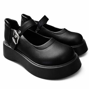 Elegant Black Platform Mary Jane Shoes